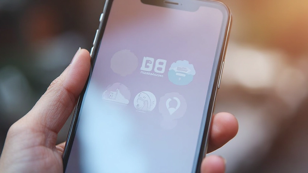 Mobiel scherm toont app interface met vriendelijke iconen en duidelijke typografie